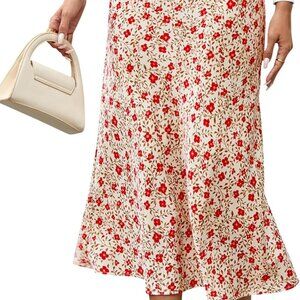 Satin Skirts for Women 2025 Fall High Waisted A-Line Leopard Print Cocktail Wedd